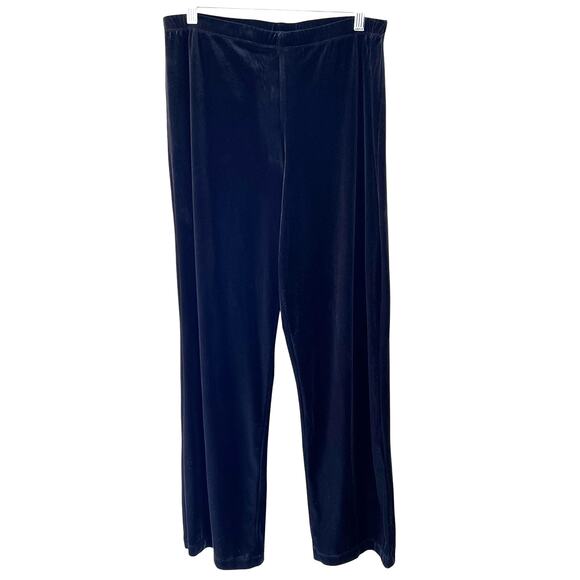 Vintage Elementz Womens Velvet Velour Straight Leg Leggings Size Medium Y2K Goth - Picture 1 of 5